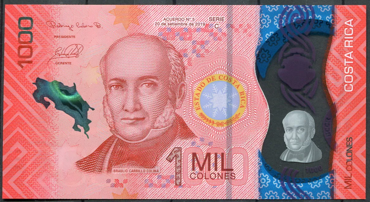 Kostarika (P 280a) 1000 Colones (20.09.2019) - UNC polymer