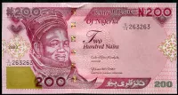 Nigerie (P 47b.1.1) bankovka 200 NAIRA (2023) - UNC Nigerie (P 47b.1.1) 200 NAIRA (2023) - UNC