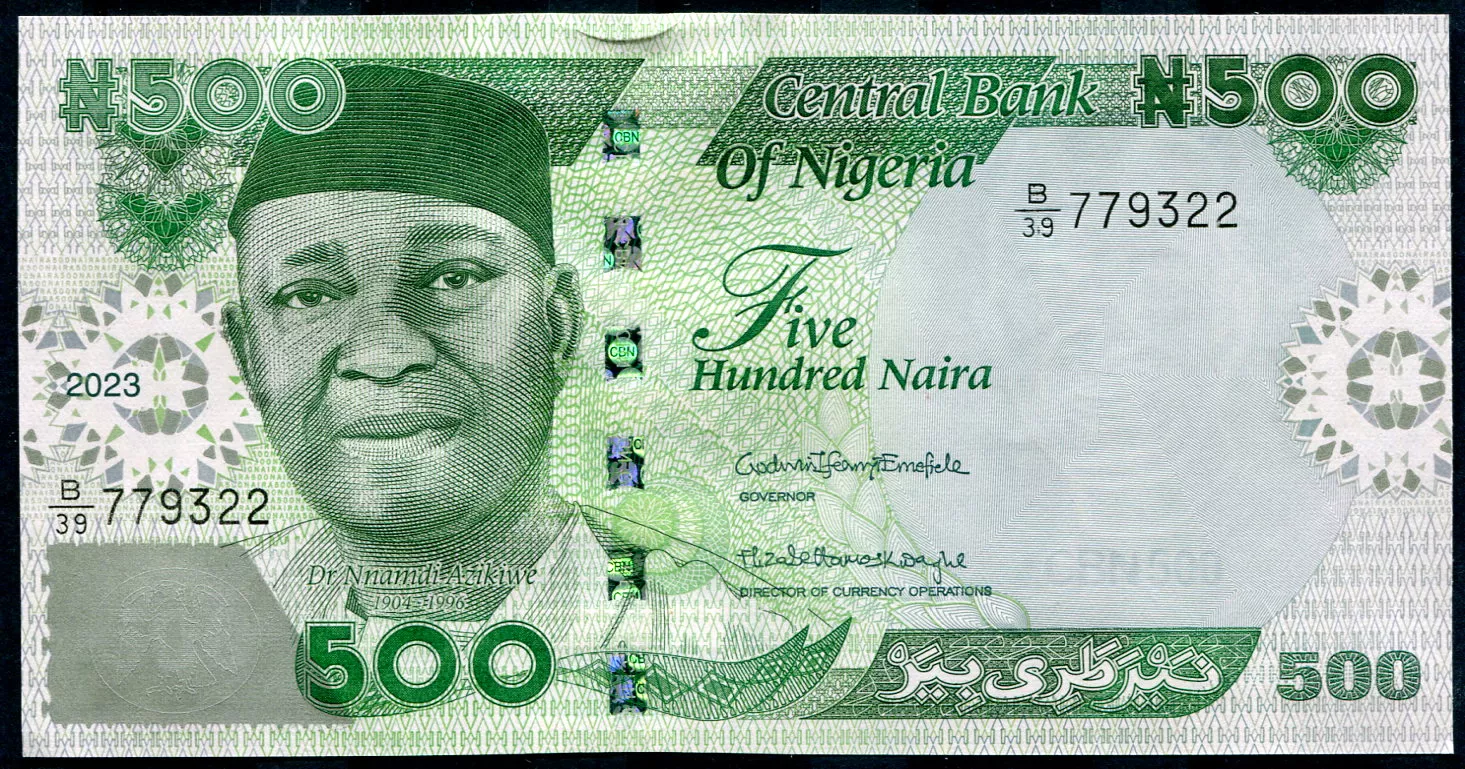 Nigerie (P 48b 1.1) 500 NAIRA (2023) - UNC
