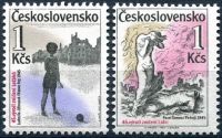 (1987) č. 2799 - 2800 ** - ČSSR -  45. výročí zničení Lidic a Ležáků