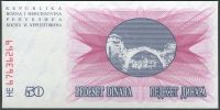 Bosna a Hercegovina - (P12) 50 DINARA (1992) - UNC