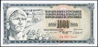 Jugoslávie - (P92d) 1000 DINARA 1981 - UNC