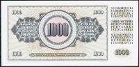 Jugoslawien - (P92d) 1000 DINARA 1981 - UNC