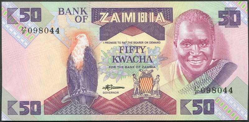 Zambie - (P 28) 50 Kwacha (1986) - UNC