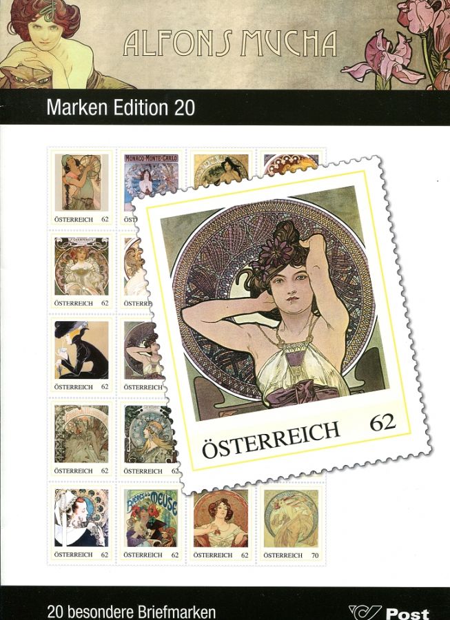Rakousko - Marken Edition 20 - Alfons Mucha