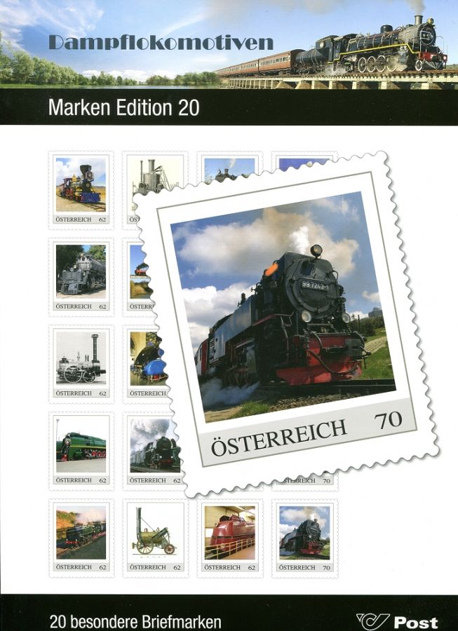 Rakousko - Marken Edition 20 - Dampflokomotiven